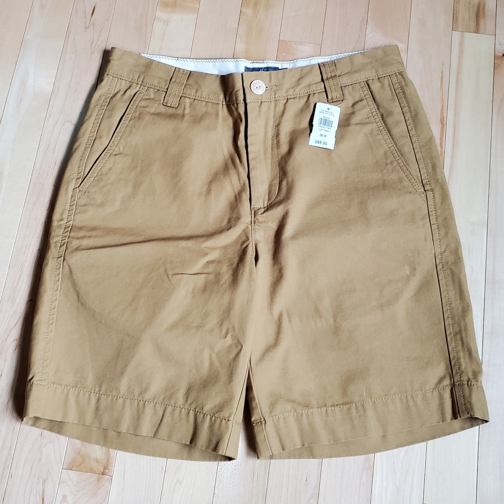 L.L.Bean Signature Washed Canvas Straight Shorts Size 30